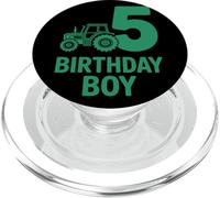 Birthday Boy 5 Tractor Lover Farm Animals Fifth Bday PopSockets PopGrip for MagSafe