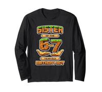 Birthday Boy 6 Now 7 Year Old 6-7 Pixel Game 67 Sister Long Sleeve T-Shirt