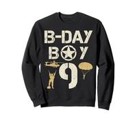 Birthday Boy 9 Year Old Soldier Birthday Party Army B-Day Sweatshirt