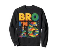 Birthday Boy Bro I’m 6 Year Old Building Blocks Brick Sweatshirt