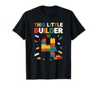 Birthday Boy Building Blocks Brick Theme Party 4th Birthday T-Shirt