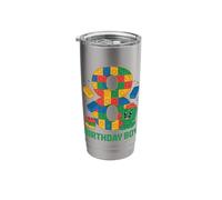 Birthday Boy Building Blocks Brick Theme Party 8th Birthday Stainless Steel Insulated Tumbler