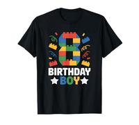 Birthday Boy Building Blocks Brick Theme Party 8th Birthday T-Shirt