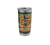 Birthday Boy I'm the 6 Now 7 Year Old 6-7 Pixel Game 67 Stainless Steel Insulated Tumbler