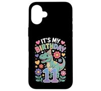 Birthday Boy It's My 11th Birthday Dinosaur T- Rex Case for iPhone 16 Plus