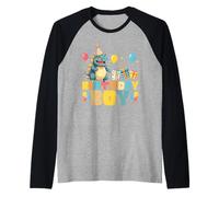 Birthday Boy Japanese Monster Kaiju Bday Party Kids Boys Raglan Baseball Tee
