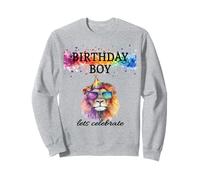 Birthday Boy Lets Celebrate Cool Lion With Sunglasses & Hat Sweatshirt