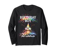 Birthday Boy Lets Celebrate Funny Bug With Sunglasses & Hat Long Sleeve T-Shirt