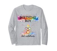 Birthday Boy Lets Celebrate Funny Bug With Sunglasses & Hat Long Sleeve T-Shirt