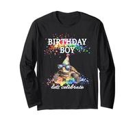 Birthday Boy Lets Celebrate Sea Turtle With Sunglasses & Hat Long Sleeve T-Shirt