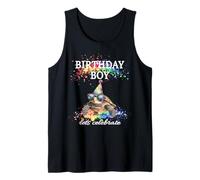 Birthday Boy Lets Celebrate Sea Turtle With Sunglasses & Hat Tank Top