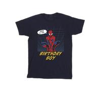 Birthday Boy Spider-Man Cotton T-Shirt Marvel Navy 3-4 Years