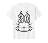 Birthday Cake 30 Celebration Coloring and Paint it Yourself T-Shirt