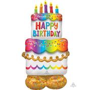 Amscan Anagram 4244911 - Birthday Cake AirLoonz Air-filled Foil Balloon - 53"