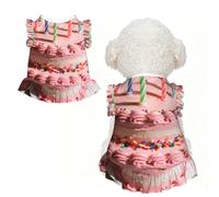 Birthday Cake Candles S Pet Apparel for Small Dogs-Cute Summer Outfit for Puppy, Soft Breathable Pet Clothes for Cat