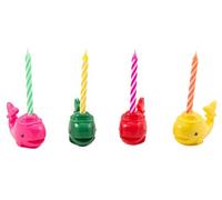 Birthday Cake Candles with Whale holders (12 Items)