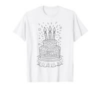Birthday cake celebration coloring and paint it yourself T-Shirt