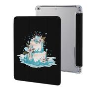 Birthday Cake Cute Protective Case Compatible for IPAD 2017/2018/Air1/Air2 (9.7in) Trifold Tablet Cover Non-Slip Cases
