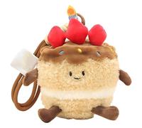 Birthday Cake Plush, Birthday Plush, 14cm Soft Cake Keychain with Wrist Strap, Cute Party Decor, Comfort Toy for Kids and Collectors, Travel Companion Gift