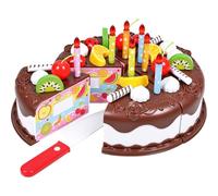 Birthday Cake Set, 37 Pieces, Pretend Play Food, Chocolate Design | Birthday Cake Set, 37 Pieces, Chocolate Design, Pretend Play Food, Educational Cutting Toy