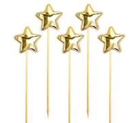 Birthday Cake Toppers For Girls,5X Star Cupcake Picks | Food-grade Glitter Decorative Cupcake Picks For Children Birthday Cake Decor