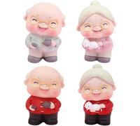 Birthday Cake Toppers, Old Man and Woman Figurines Cake Toppers, DIY Decorating Supplies for Wedding Anniversary Birthday, Style 3