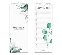 BIRTHDAY CALENDAR independent of the year | With the annual birthday calendar no birthday will be forgotten | Calendar without year | Birthday calendar perpetual