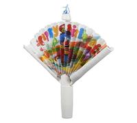 Birthday candle "Fan" - ABS material, creative fan shaped cake decoration, party supplies, birthday, parties or special events.