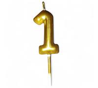 Birthday Candle for Cake, Birthday Number Candles, Gold Color Glitter Birthday Candles Cake Topper Decoration for Birthday Anniversary Wedding Party Graduation Party (1)