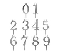 Birthday Candle Holder - 10 Pieces 0-9 Stainless Steel Digital Birthday Cake Candle Holder Set | Number Cake Topper For Cakes, Parties, Holidays, Family Gatherings, Students, Adults, Men & Women