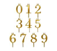 Birthday Candle Holders - 0-9 Number Steady Birthday Cake Topper Decorations,Silver Digital Style Candles Holders - for Family Students Adults Men Women Bakers Party Holiday Home Indoor