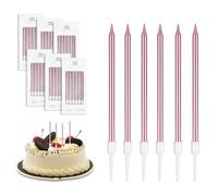 Birthday Candles for Cakes Gold Birthday Cake Candles Boxed Gifts 36 pcs Candles with Holders Birthday Sparklers for Party Wedding Anniversary Decoration (Rose Gold)