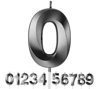 Birthday Candles Number Candles Age Year for Cakes Happy Birthday 3D Designed Wedding Anniversary Party Cake Topper Decorations (Black, 0)