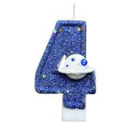 Birthday Candles Numbers - Space Theme Cake Topper Candles Colourful Astronaut Rocket Design Children Adults Celebrations Fun Decorative Cake Candles Birthdays, Anniversaries, Milestone Event