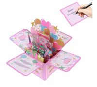 Birthday Card 3D,18th Birthday Cards with Envelope and Message Card,Pink 18th Happy Birthday Card,3D Pop up Greeting Cards Birthday Gift for Family Daughter Colleagues Friends