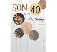 Birthday Card, 40th Birthday for Son - 9 x 6 inches - Piccadilly Greetings