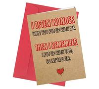 Birthday Card/Anniversary Card or Valentine Card Rude funny humour joke Put up with Me #309