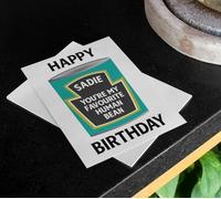 Birthday Card - Beans Tin You're My Favourite Human Bean - Nice Cute Funny Novelty Greeting Card
