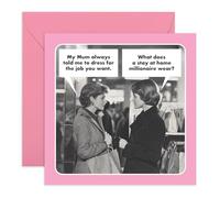 Birthday Card - “Dress Stay At Home” Funny Cards for Friends, Mum, Dad, Parents, Him, Her, Brother, Sister, Colleagues, Coworkers, Wife, Husband - Vintage Theme-Comes with Fun Stickers