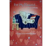 Birthday Card - Fiancé (Sofa Cuddles Themed) (hcp217b49)