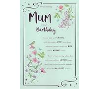 Birthday Card for an Amazing Mum | Sentimental Poem, Floral Design, Illustrated Insert, Made in the UK