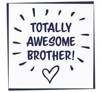 Birthday Card for Brother, Totally Awesome Brother, Happy Birthday Card, Thank You