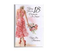 Birthday Card for Eighteen (18) Year Old Girl - Free 1st Class Post (UK)