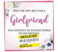 Birthday Card for Girlfriend, Funny Adult Female Card, Sarcastic Reduced Sticker, Humorous Gift Boyfriend, Best Quirky Gifts, Very Special Day Joke Present for Her, Unusual Happy 30th Bday Offensive
