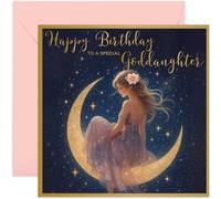 Birthday Card for Goddaughter - To a Special Goddaughter - Beautiful Thoughtful Design - Great Gift for Her - Blank Inside with Envelope