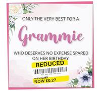 Birthday Card for Grammie, Funny Grammie Birthday Card, Reduced Sticker, Humorous Card, Only The Very Best for my Grammie on her Birthday, Birthday Card for Women, 148mm