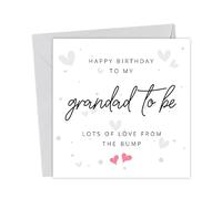 Birthday Card for Grandad to be love from Baby Bump | Cute cards for new