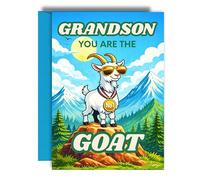 Birthday Card For Grandson Goat Greatest Of All Time