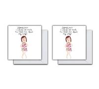 Birthday Card For Her, Funny Birthday Card For Her, Greeting Card, Laughing So Much, Laugh, Birthday Cards For Her, Funny Birthday Cards For Her, Greetings Cards, 163mmx163mm (Pack of 2)