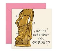 Birthday Card for Her - “You Goddess” - Stylish, and Empowering Card for Wife, Mum, Girlfriend, Sister, Besties, BFF, Women, Friend - Comes with Fun Stickers